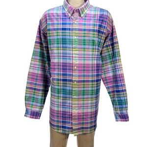 Polo Ralph Lauren Men's Cotton Plaid Button Down Shirt Sz 3XLT NWT $125